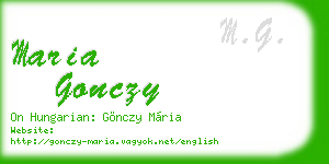 maria gonczy business card